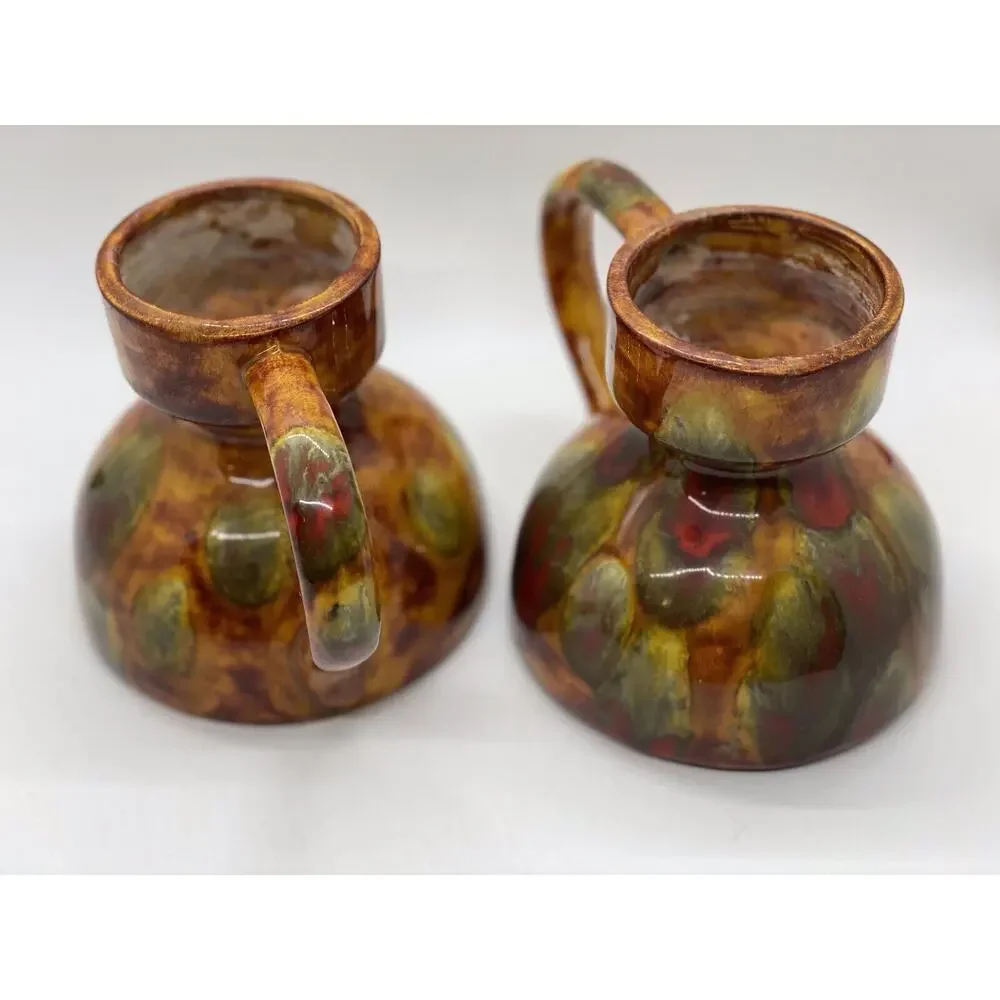 Vintage Studio Art Pottery by Shirley Clark '78 multi colored Jugs/vases/decor-2